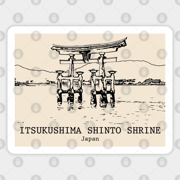 Itsukushima Shinto Shrine - Japan Magnet by Lakeric